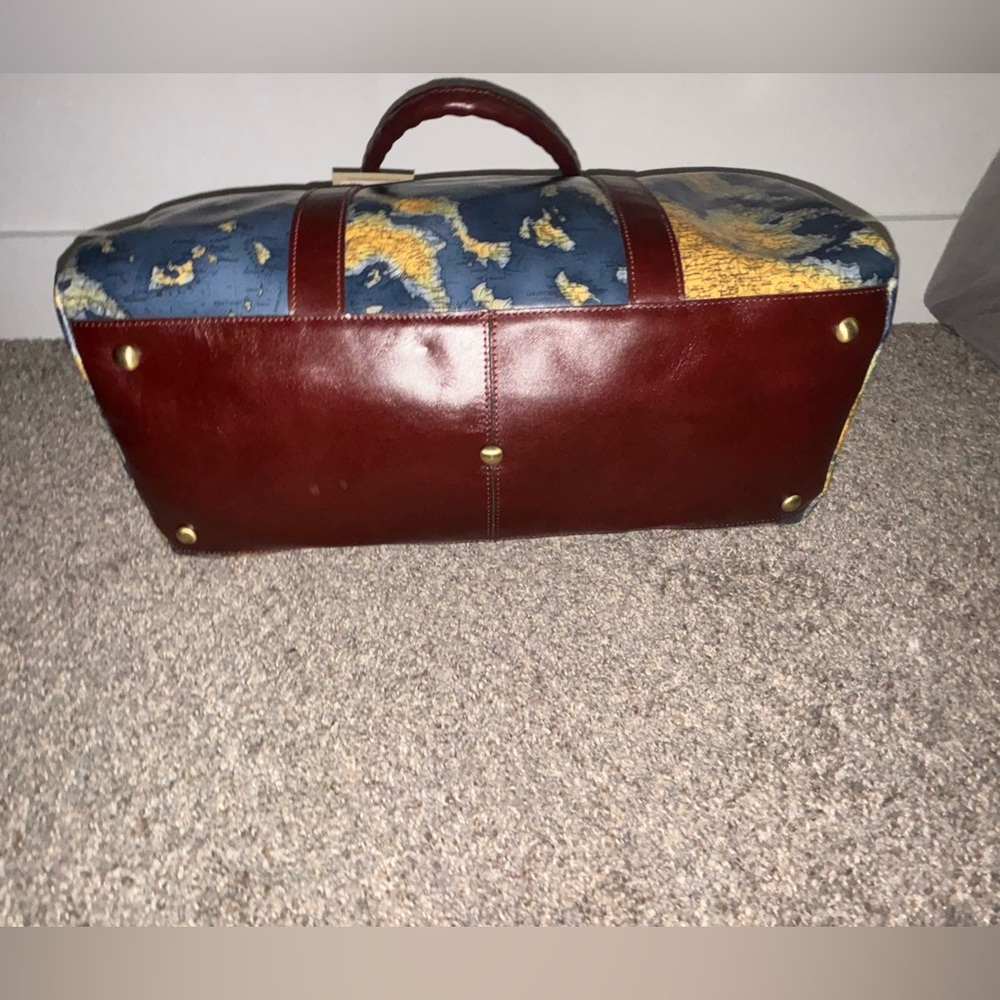 Patricia Nash Milano Weekender Duffel in Greek Map print - Picture 9 of 11